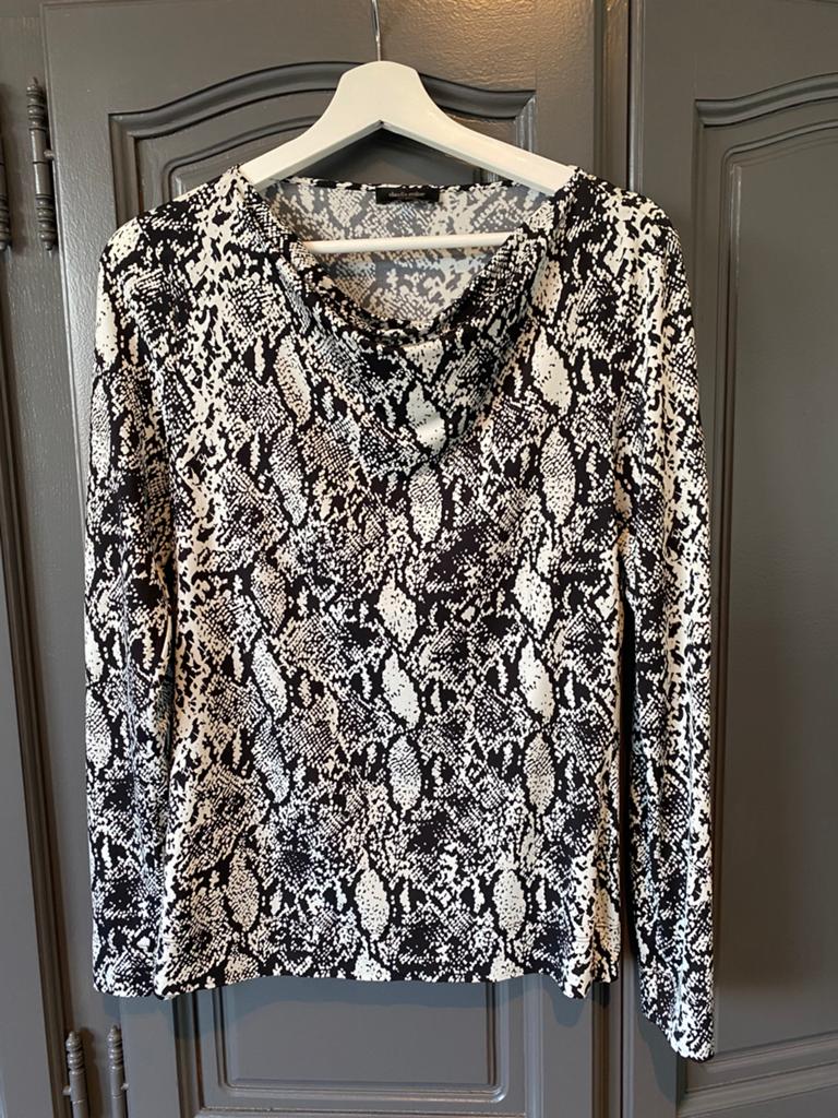 Bloes claudia staeter, Kleding | Dames, Blouses en Tunieken, Ophalen, Zo goed als nieuw, Maat 38/40 (M), Wit