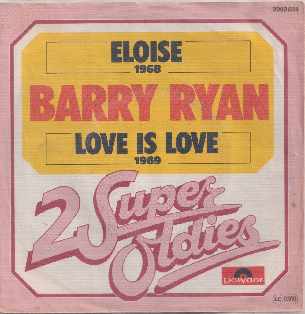 Barry Ryan – Eloise / Love is love – Single, Ophalen of Verzenden, Gebruikt, 7 inch, Pop