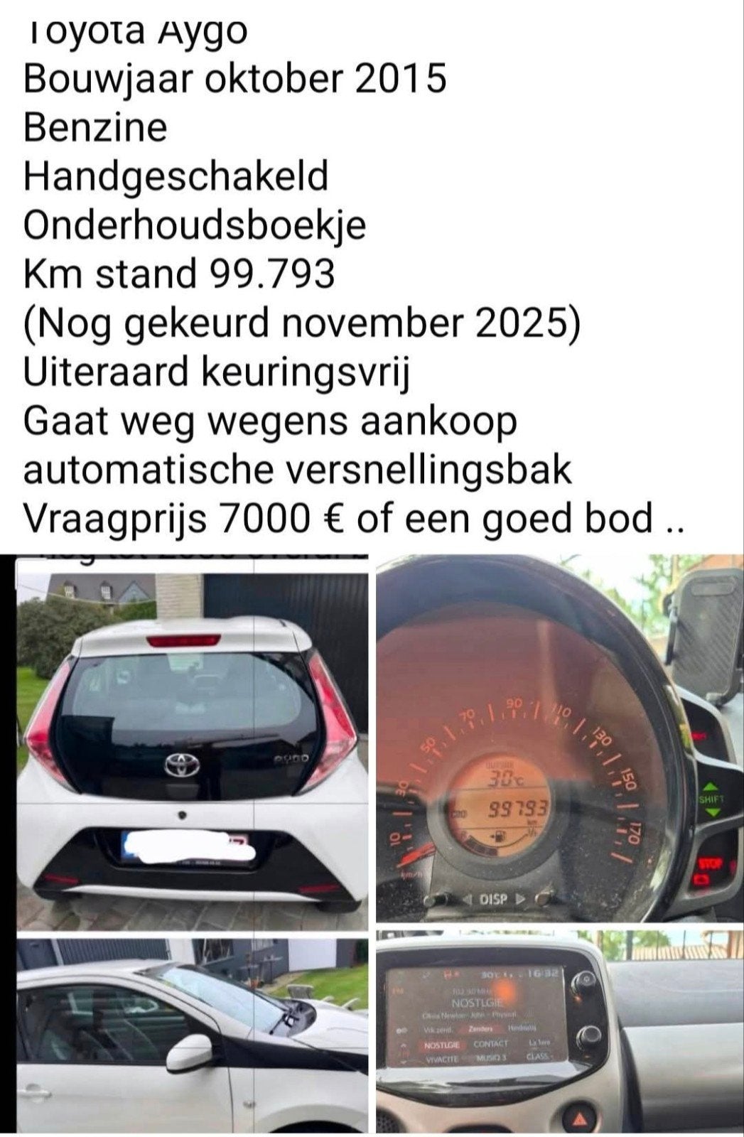 Toyota Aygo, Particulier, Te koop