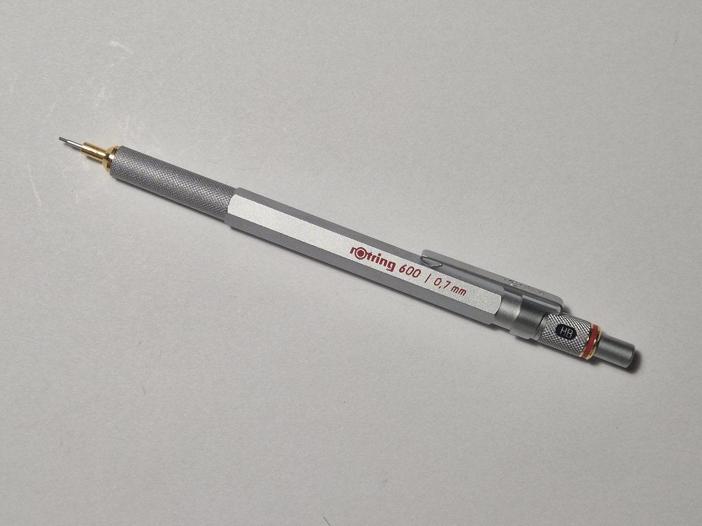 Rotring 600 zilver vulpotlood 0.7 mm met uitschuifbare punt, Verzamelen, Pennenverzamelingen, Nieuw, Vulpotlood, Overige merken