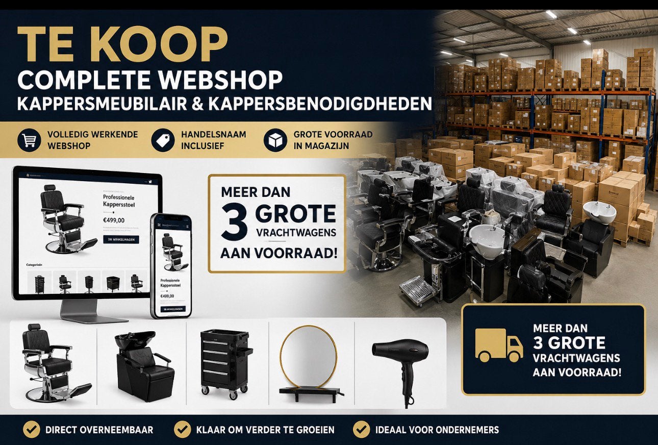 À vendre : boutique en ligne complète de meubles de coiffure, Enlèvement