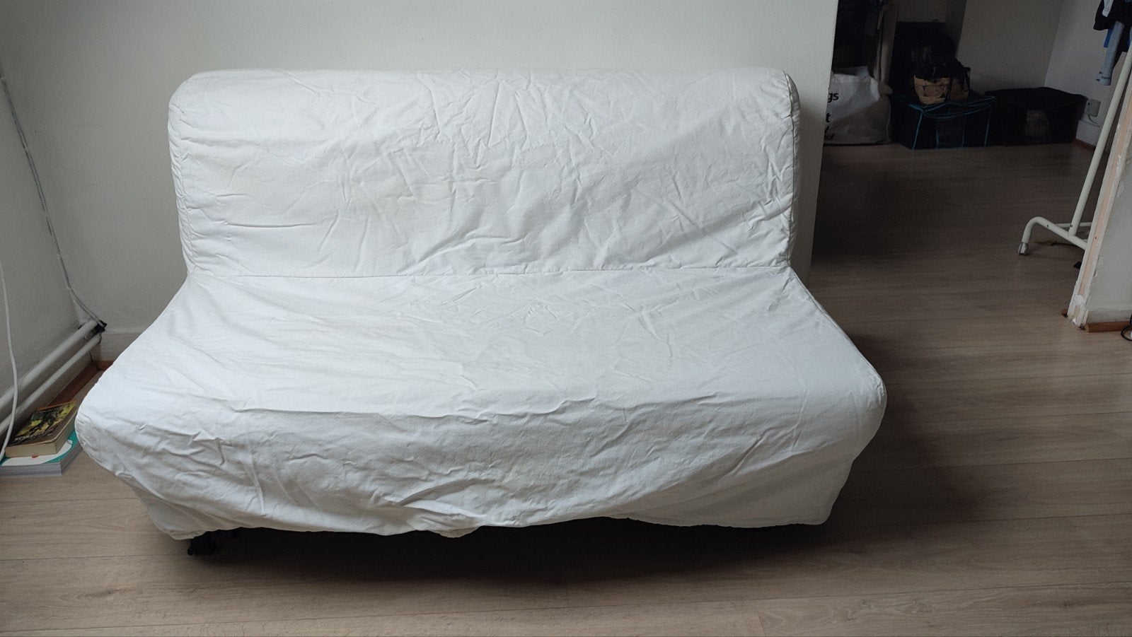 canapé convertible Ikea LYCKSELE MURBO, Enlèvement, Blanc, Deux personnes, 190 cm ou moins