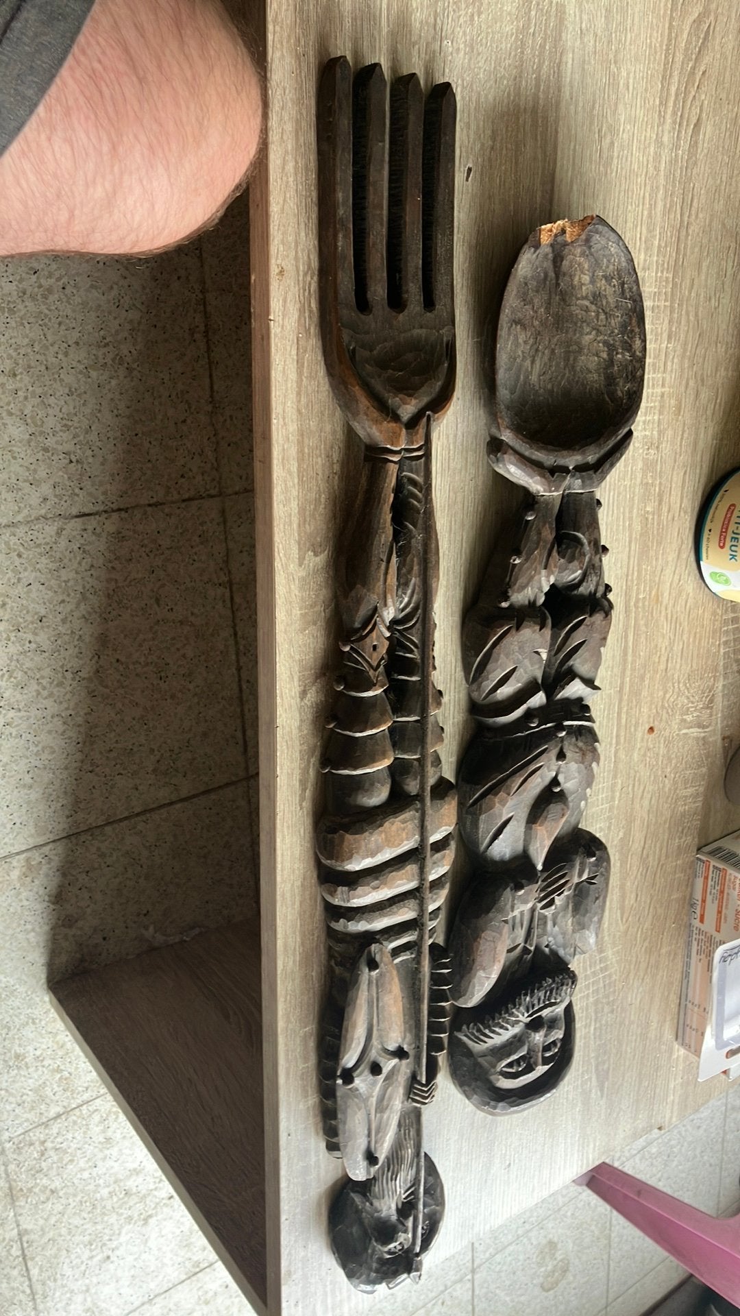 Objets décoratifs muraux (art tribal), Antiquités & Art, Art | Art non-occidental, Enlèvement ou Envoi, Sculpté, Bois