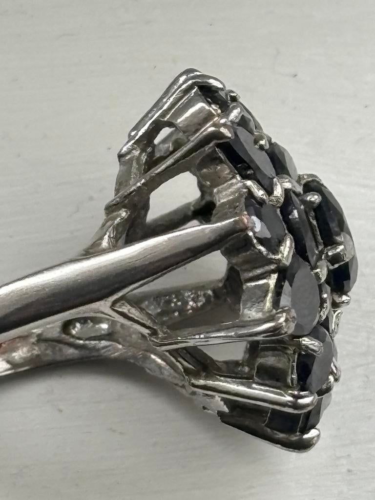 Bague ancienne  argent massif, Envoi, Comme neuf, Argent