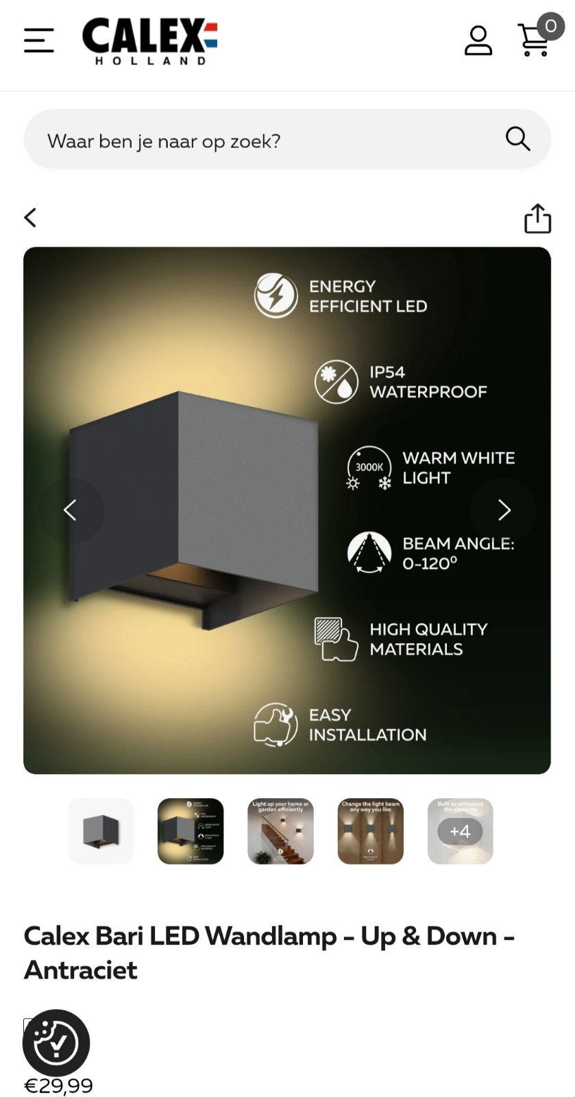 4x led buitenverlichting, Maison & Meubles, Enlèvement ou Envoi