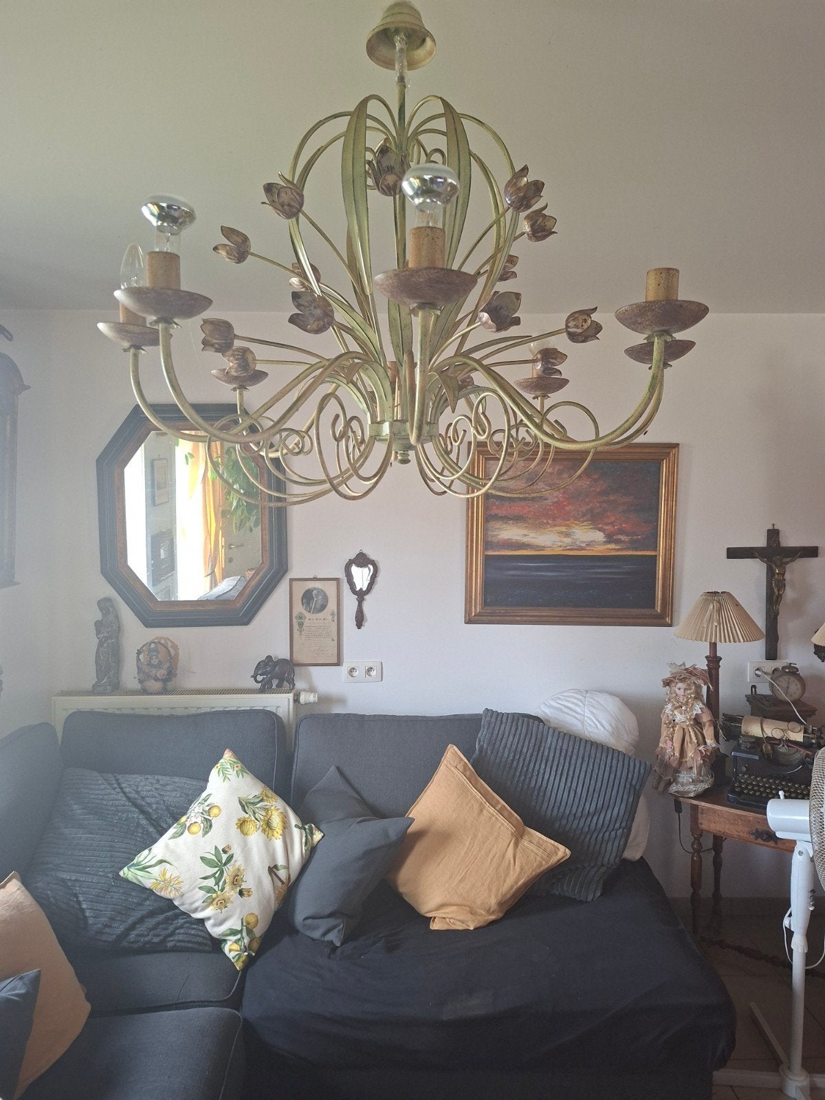 Lustre artisanal vendu 125 il en a 2 donc 180, Maison & Meubles, Lampes | Lustres, Enlèvement