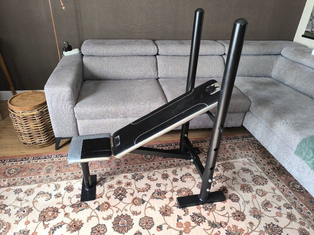 Bench press fitness bank domyos, Sport en Fitness, Ophalen, Gebruikt, Benen, Fitnessbank