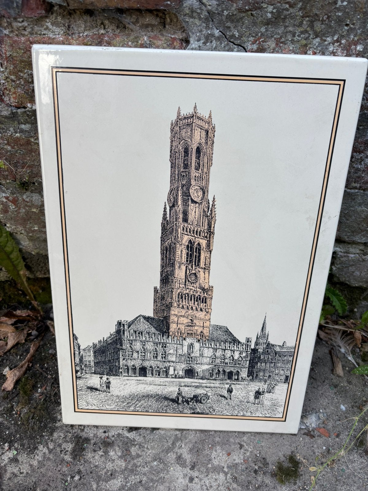 Emaille bord brugge, Ophalen of Verzenden