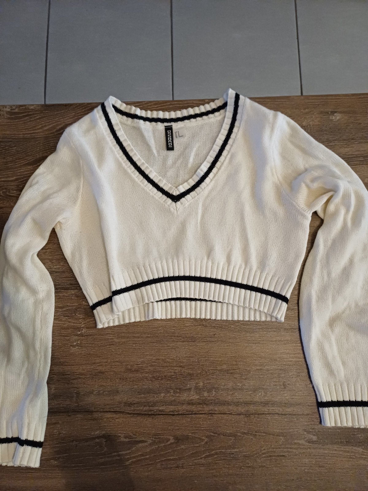kort wollen truitje H&M, Kleding | Dames, Truien en Vesten, Maat 38/40 (M), H&M, Wit, Ophalen of Verzenden