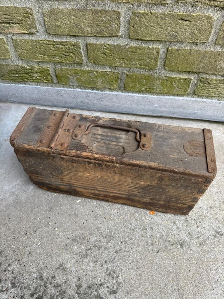 WW1 caisse MG en bois Allemand, Collections, Objets militaires | Général, Enlèvement ou Envoi