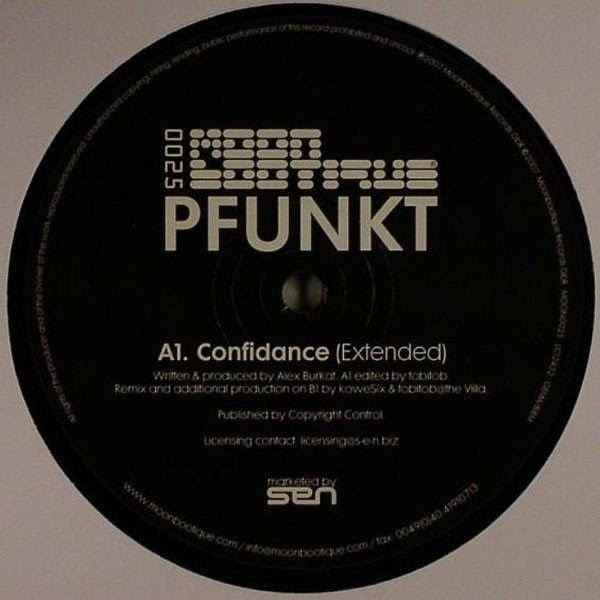 Pfunkt - Confidance, CD & DVD, Vinyles | Dance & House, Enlèvement ou Envoi, Comme neuf, 12 pouces, Electro