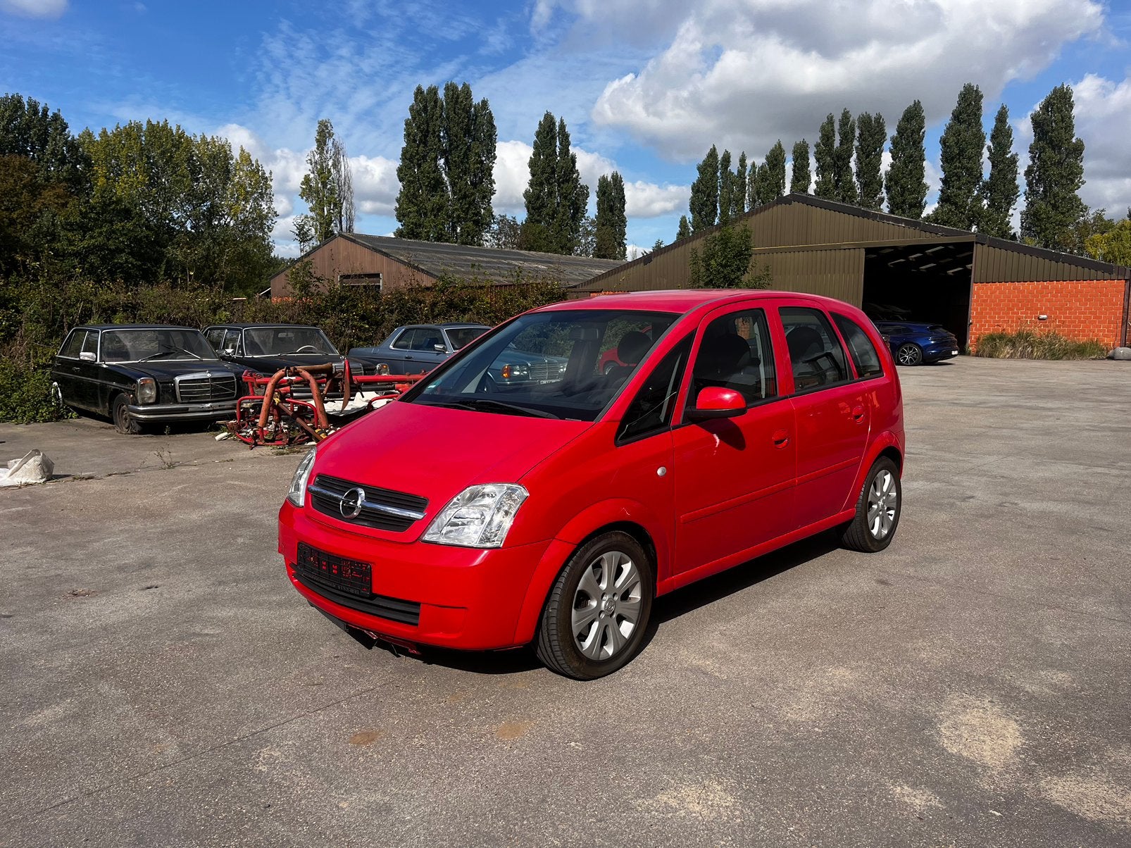 OPEL MERIVA 1.6 BENZINE AUTOMAT VAN 2006 MET AIRCO, Zwart, Bedrijf, 5 deurs, Verwarmde buitenspiegels