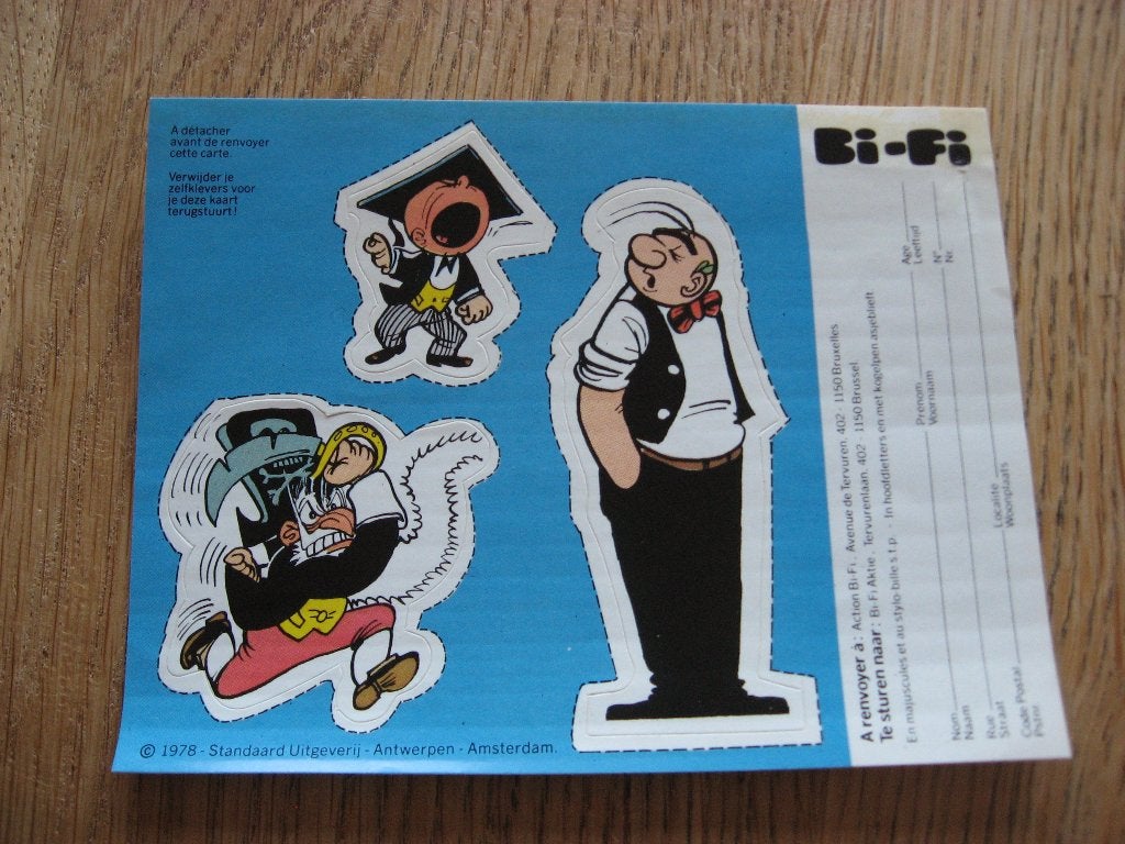 Nero 1978 Bi-Fi 13 x 10 cm Stickers, Verzamelen, Ophalen of Verzenden, Nieuw, Strip of Tekenfilm