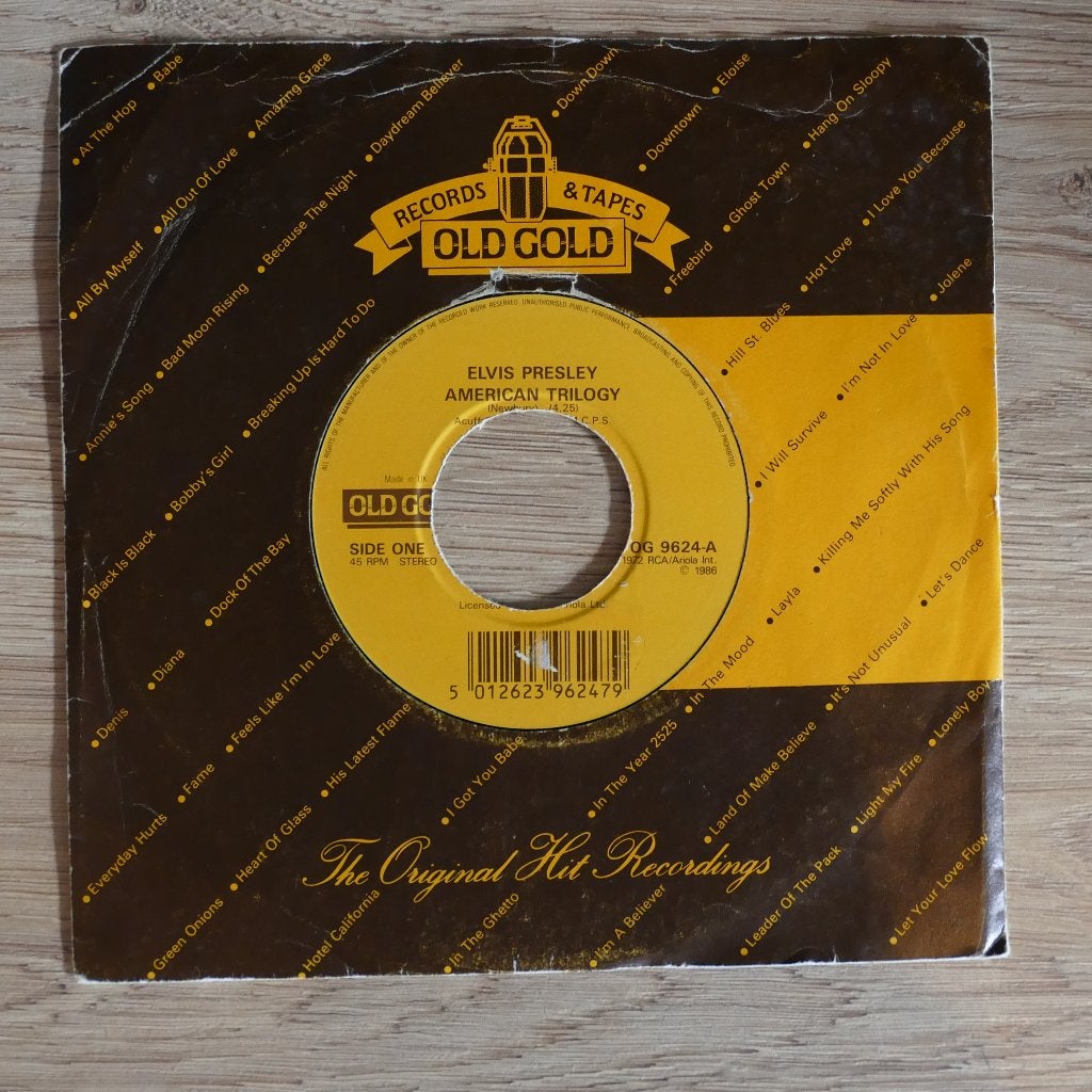 7" Elvis –An American Trilogy/ Until It's Time For You To Go, CD & DVD, 7 inch, Utilisé, Rock et Metal, Réédition