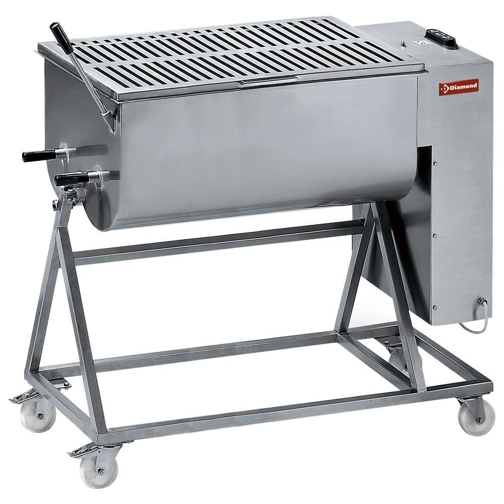 Mélangeur à viande en inox 120 kg, piètement sur roues, 4 litres ou plus, Enlèvement ou Envoi, Neuf, 3 vitesses ou plus