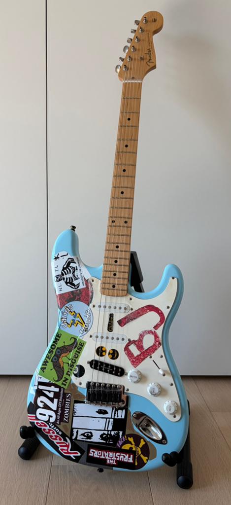 Custom Build Billie Joe Armstrong blue, Enlèvement, Utilisé, Solid body