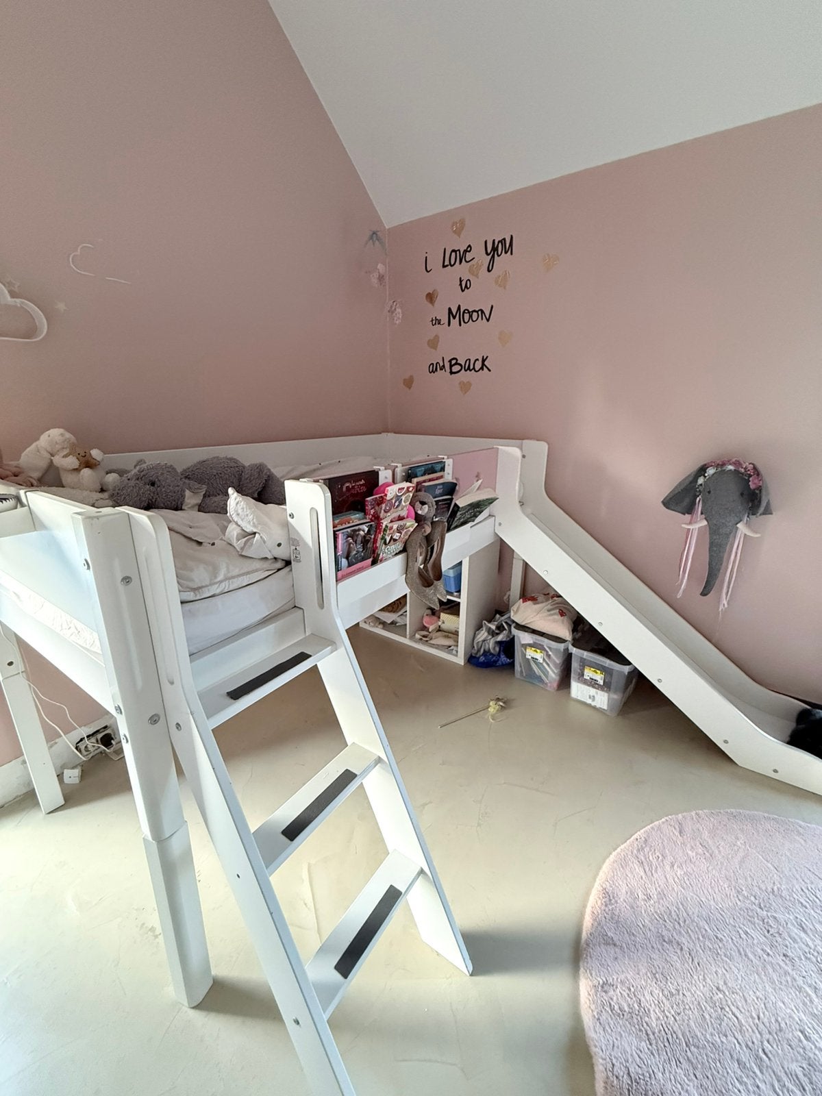 Lit superposé avec Toboggan, Enlèvement, Utilisé, Lit mi-hauteur mezzanine