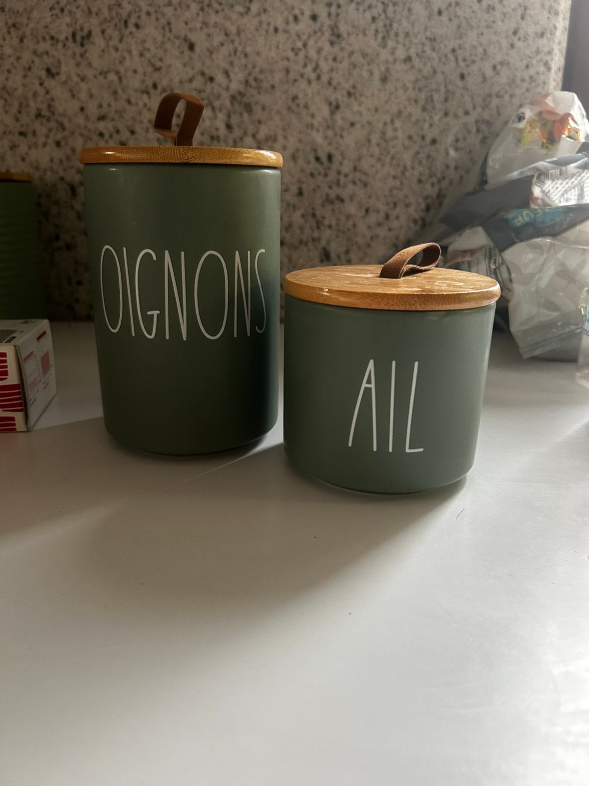 Lot pots ail & oignons, Enlèvement, Comme neuf
