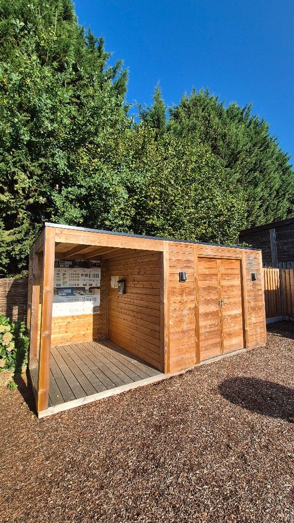 Houten tuinhuis toonparkmodel 510 x 261 cm, Ophalen, 200 tot 400 cm, Tuinhuis, Zo goed als nieuw