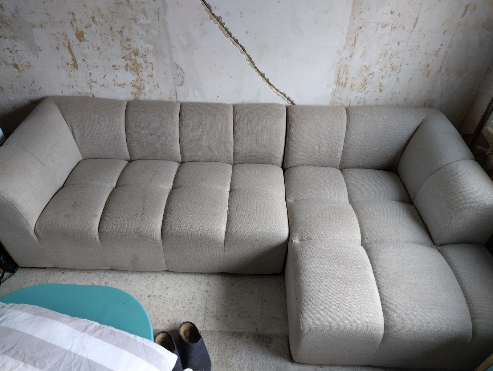 gratis zetel, Huis en Inrichting, Ophalen, Gebruikt, Stof