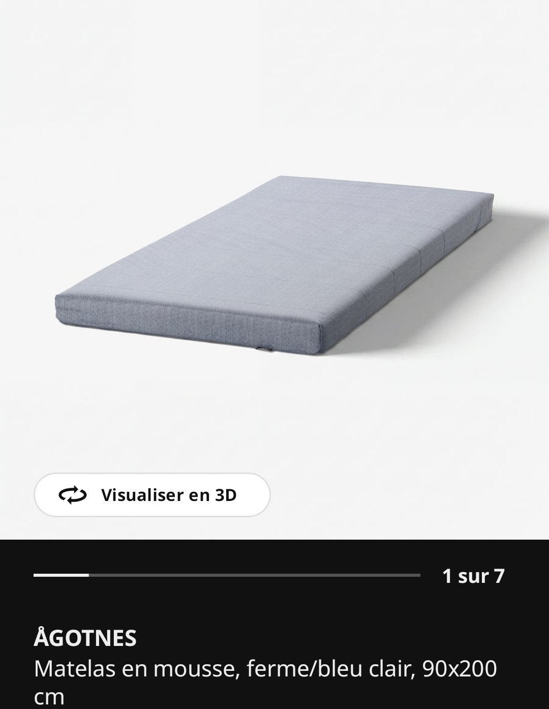 Matelas Agotes 90x200, Neuf, 90 cm, Matelas, Une personne