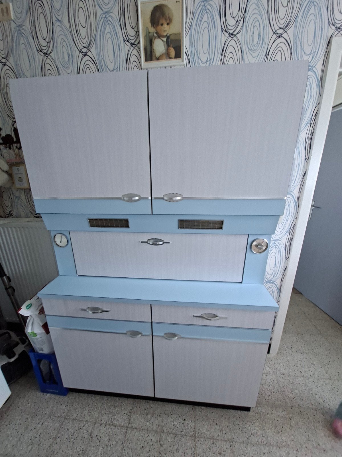 vintage keukenkastje, Huis en Inrichting, Ophalen, Zo goed als nieuw, Wit