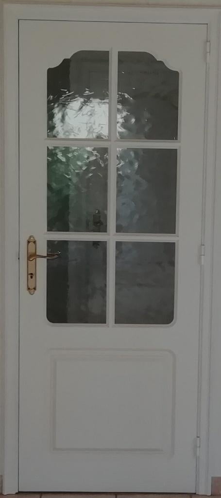 Voorgelakte stijldeuren Luvipol - 9 stuks, 1 met glas, Doe-het-zelf en Bouw, Ophalen, Gebruikt, Minder dan 80 cm, Binnendeur