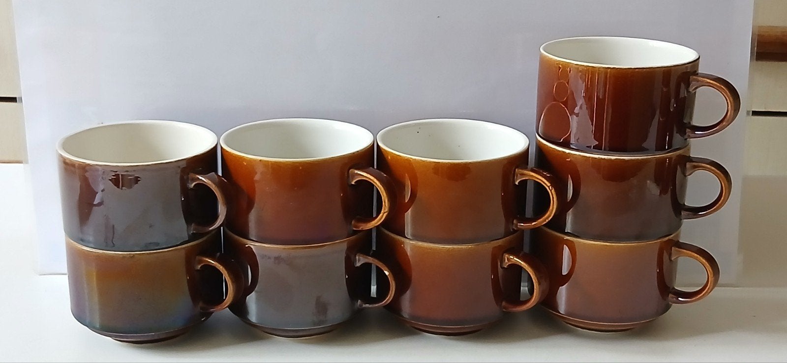 9 tassen Villeroy Boch, made in Luxembourg., Huis en Inrichting, Keuken | Servies, Ophalen of Verzenden