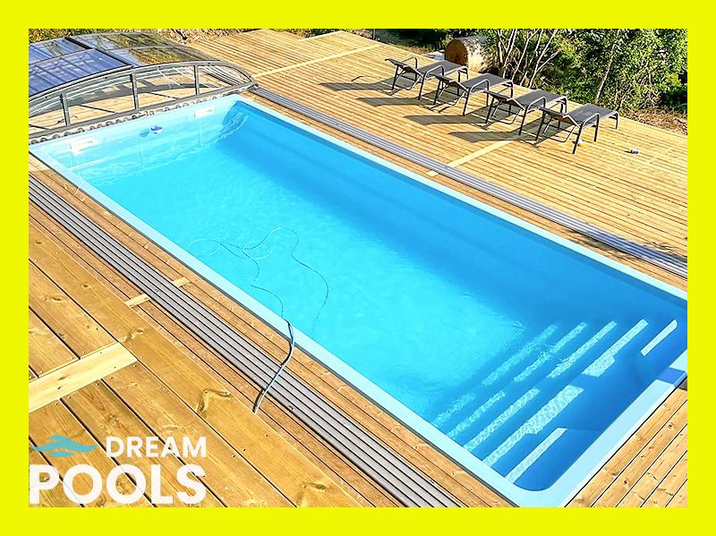 Polyester zwembad inbouw monoblock glasvezel zwembaden 7,5 m, Enlèvement, Neuf, Autres types