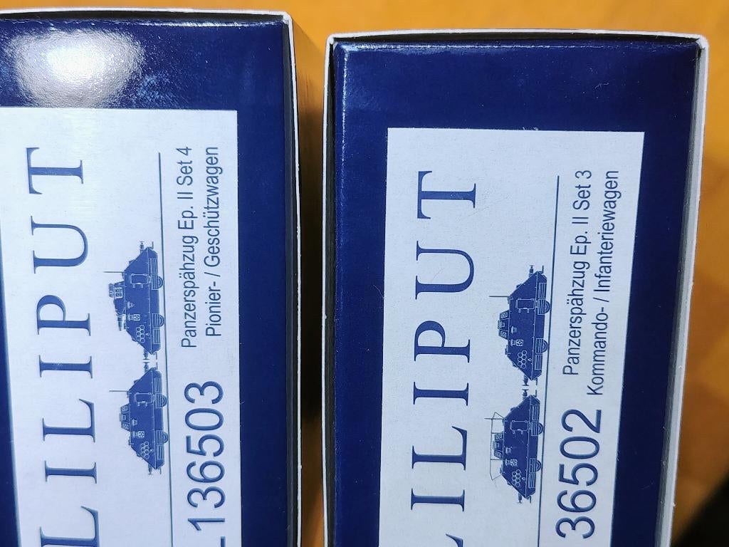 Liliput L136502 en 136503 Panzerspähzug EPII DRG, Hobby en Vrije tijd, Modeltreinen | H0, Nieuw, Treinset, Gelijkstroom, Liliput