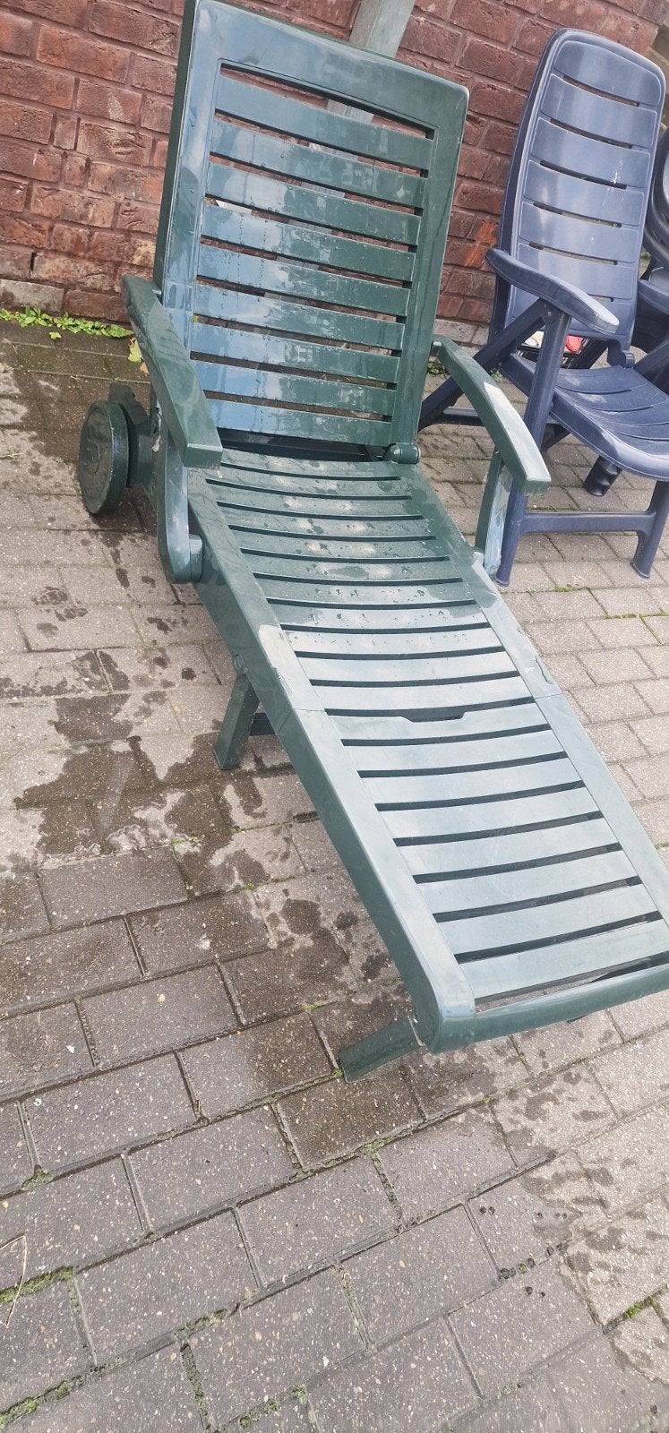 ligstoel met bijzettafeltje, Tuin en Terras, Ophalen, Gebruikt