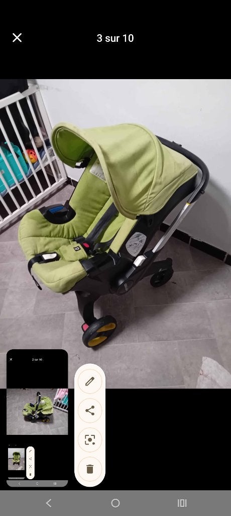 Poussette doona, Kinderen en Baby's, Kinderwagens en Combinaties, Zo goed als nieuw, Met autostoeltje, Ophalen, Kinderwagen
