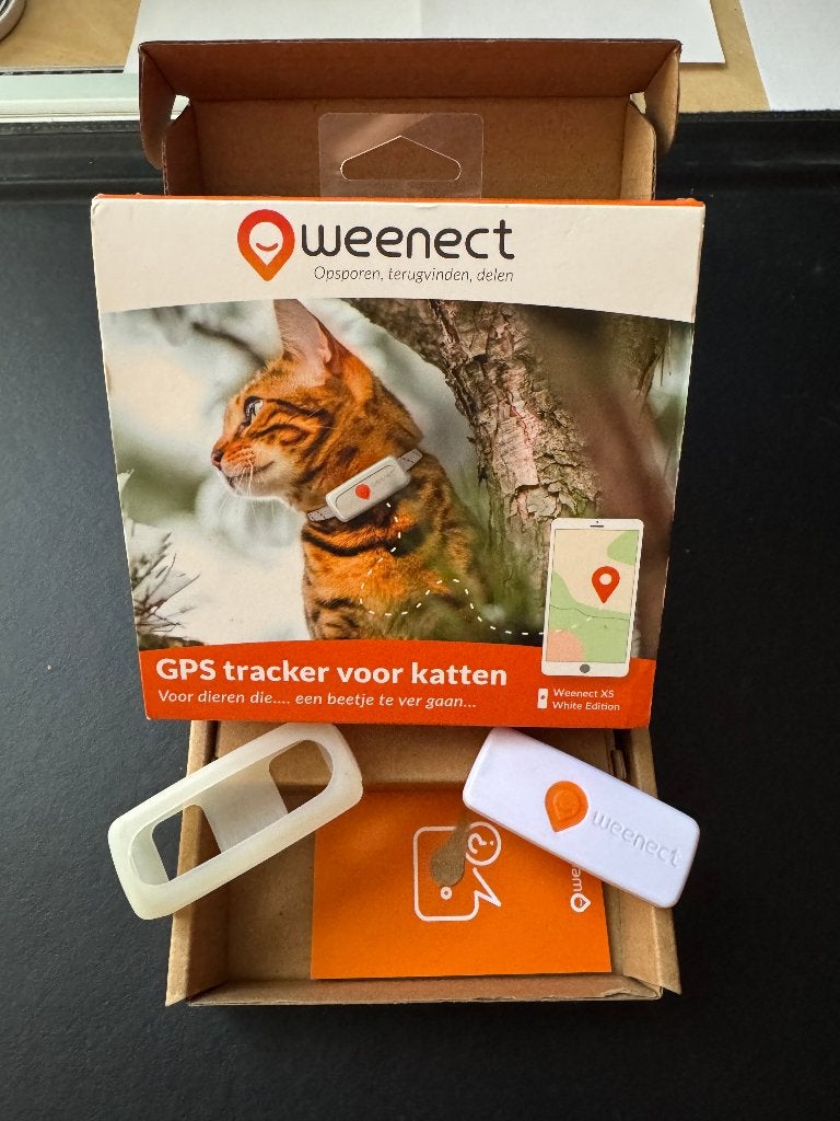 2x Weenect Katten GPS Trackers, Ophalen of Verzenden, GPS, Gebruikt