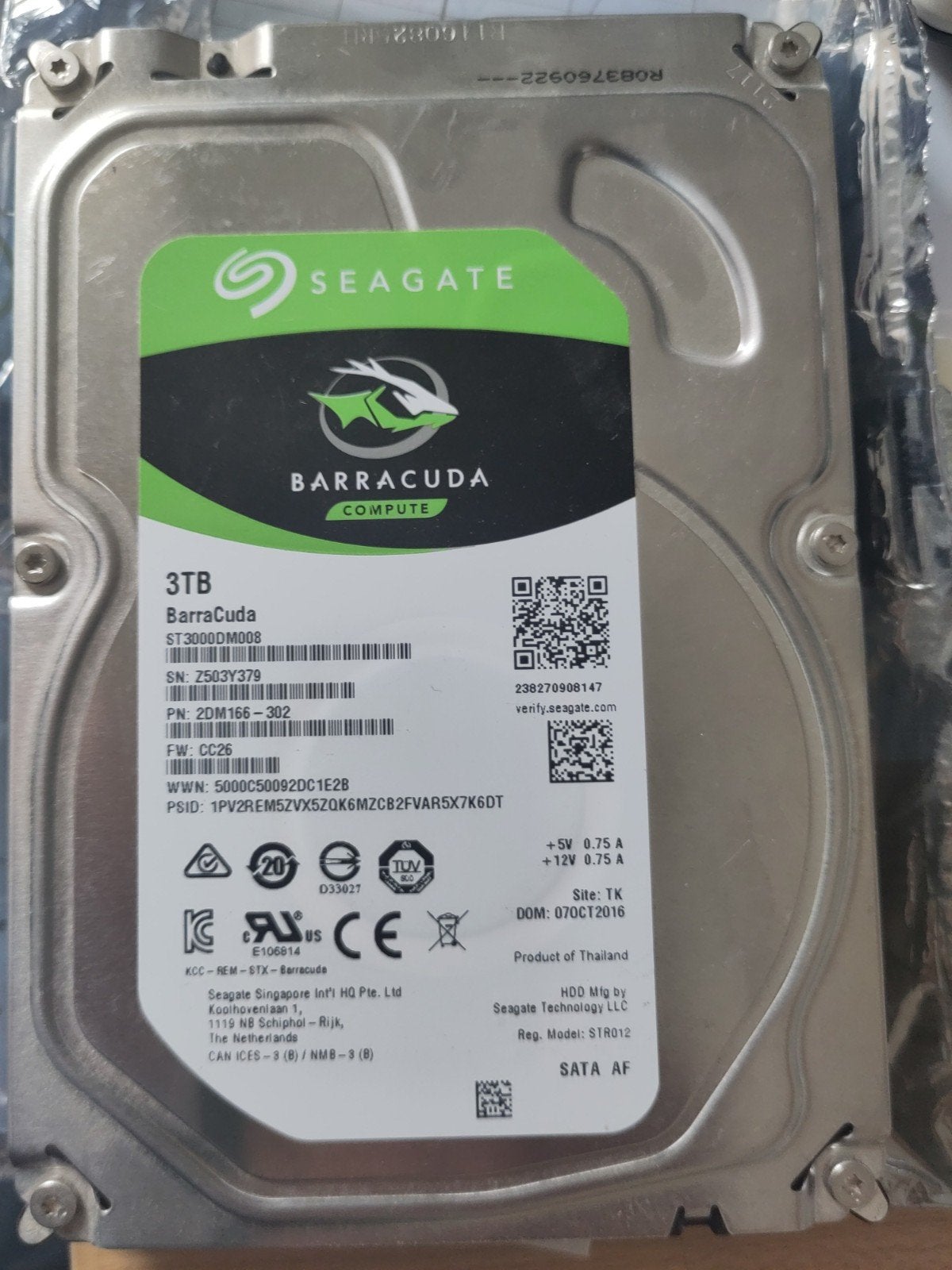 seagate barracuda 3tb, Computers en Software, Harde schijven, Ophalen of Verzenden