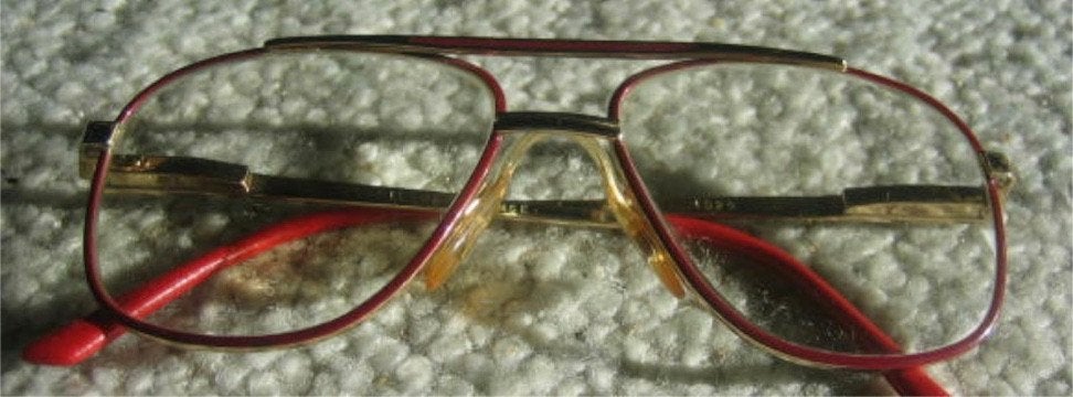 Lunettes de vue rouges et dorées/Optiline France, Bijoux, Sacs & Beauté, Lunettes de Soleil & Lunettes | Femmes, Enlèvement, Comme neuf
