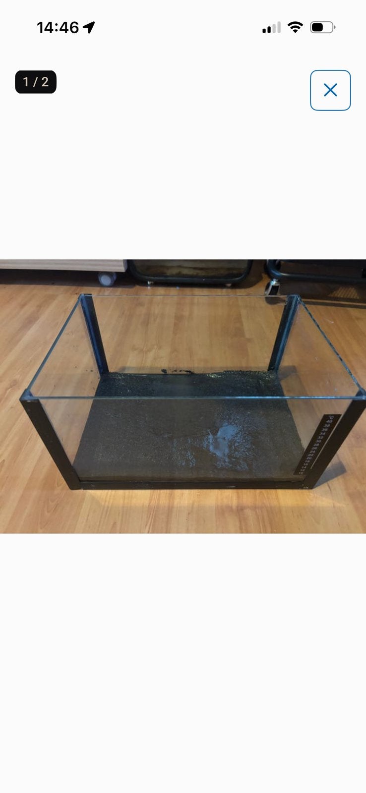 Aquarium (35x26x18 cm – ca. 16 Liter) incl. Zwart Zand, Dieren en Toebehoren, Ophalen, Zo goed als nieuw