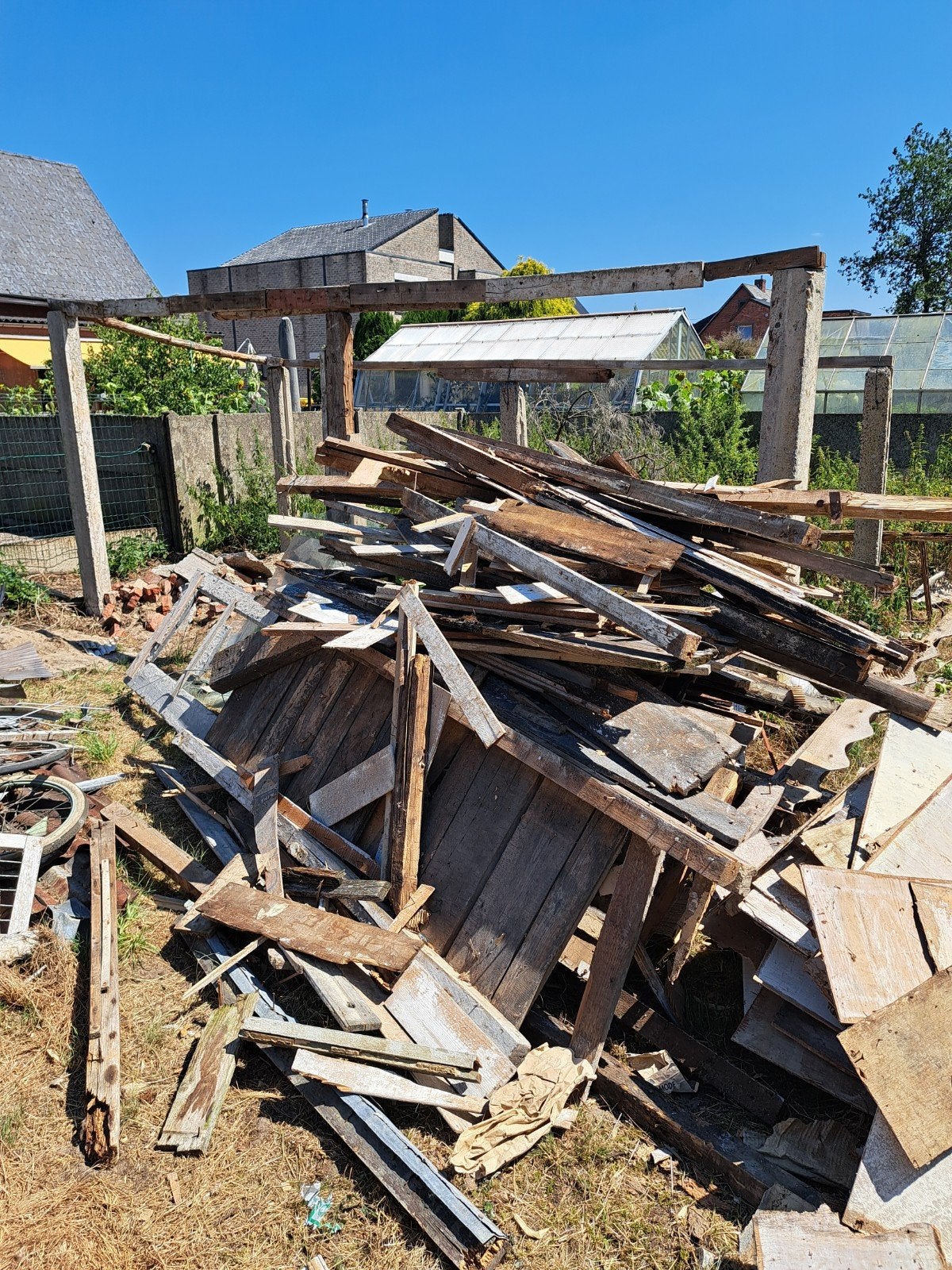 Hout uit afbraak, 3 à 6 m³, Enlèvement, Autres essences de bois