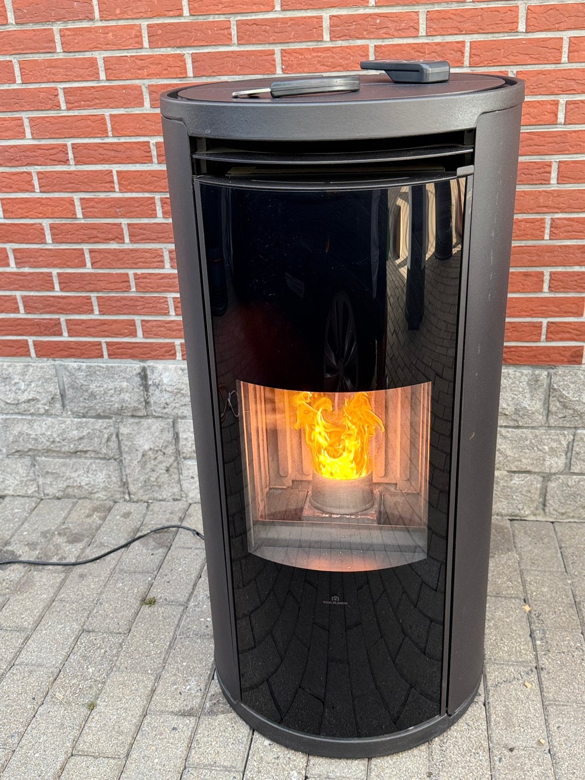 Pelletkachel edilkamin evia 9kw kan geleevert worden!, Huis en Inrichting, Haarden, Ophalen, Zo goed als nieuw, Vrijstaande haard