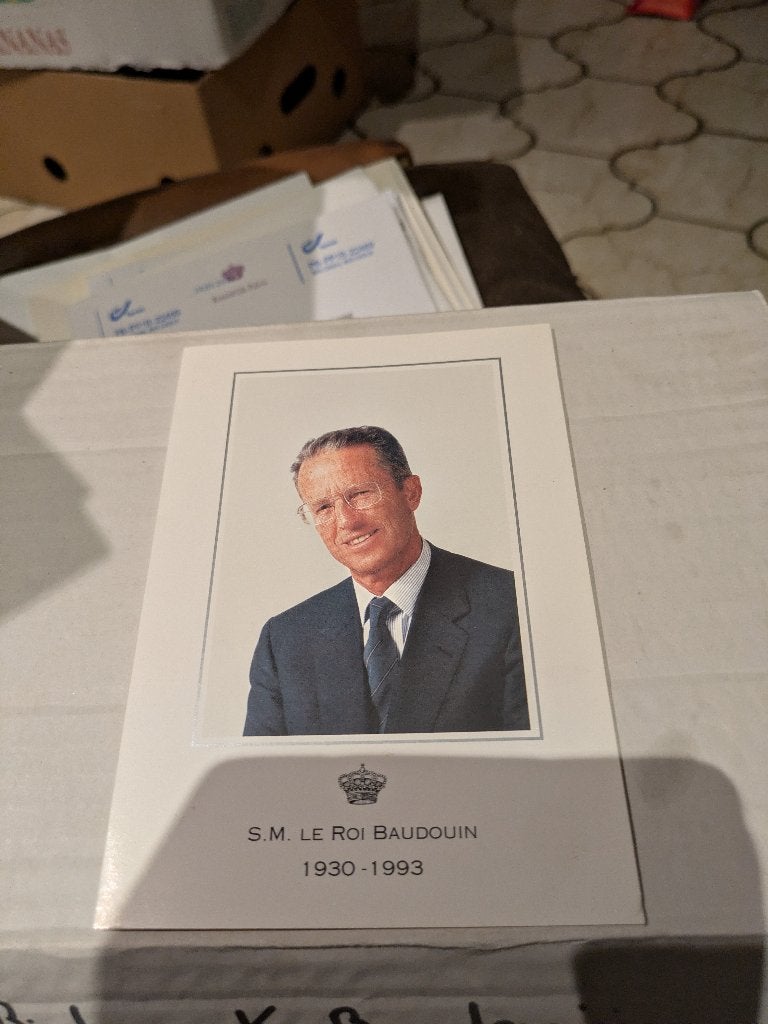 SM le Roi baudouin, Collections, Enlèvement ou Envoi, Comme neuf, Carte, Photo ou Gravure
