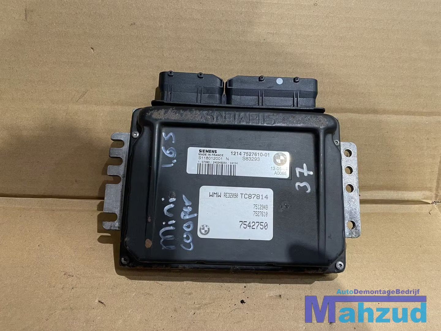 MINI COOPER R50 R53 1.6 S ECU Motormanagement 12147527610, Auto-onderdelen, Gebruikt, Customer.service@mini.co.uk, Mini, BMW AG