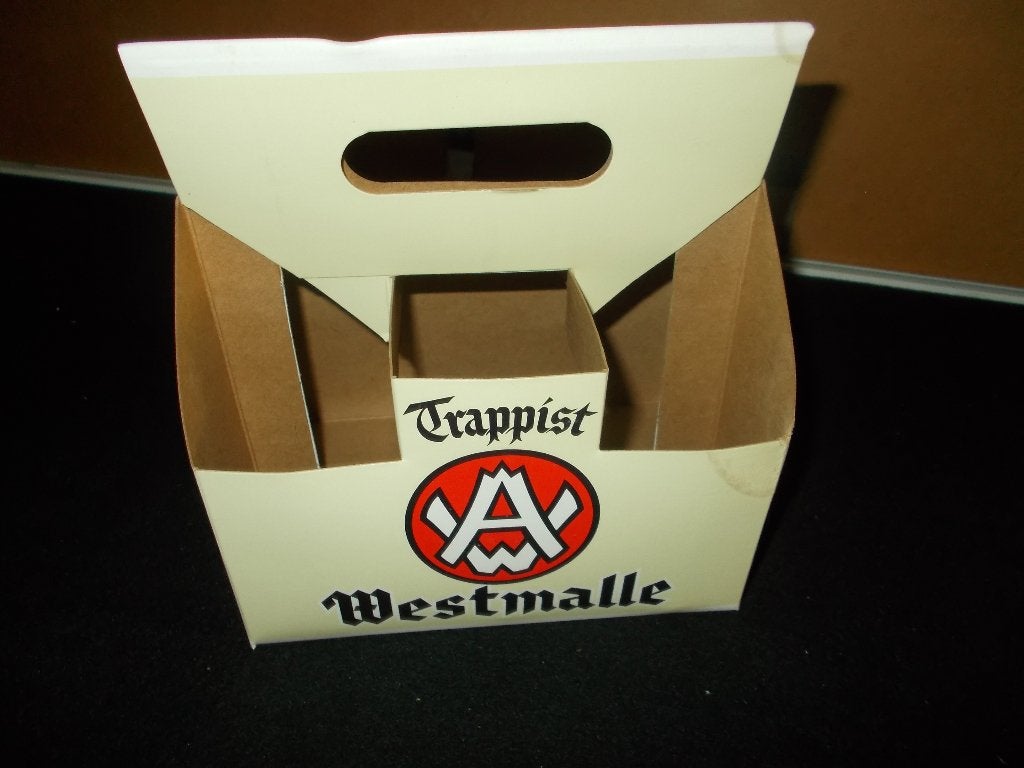 WESTMALLE Trappistenbier - oude kartonnen draagtray - 90's., Ophalen, Gebruikt, Overige typen, Overige merken
