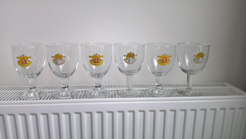 6 Grimbergen Bierglazen uit te kiezen = €3, Verzamelen, Ophalen of Verzenden