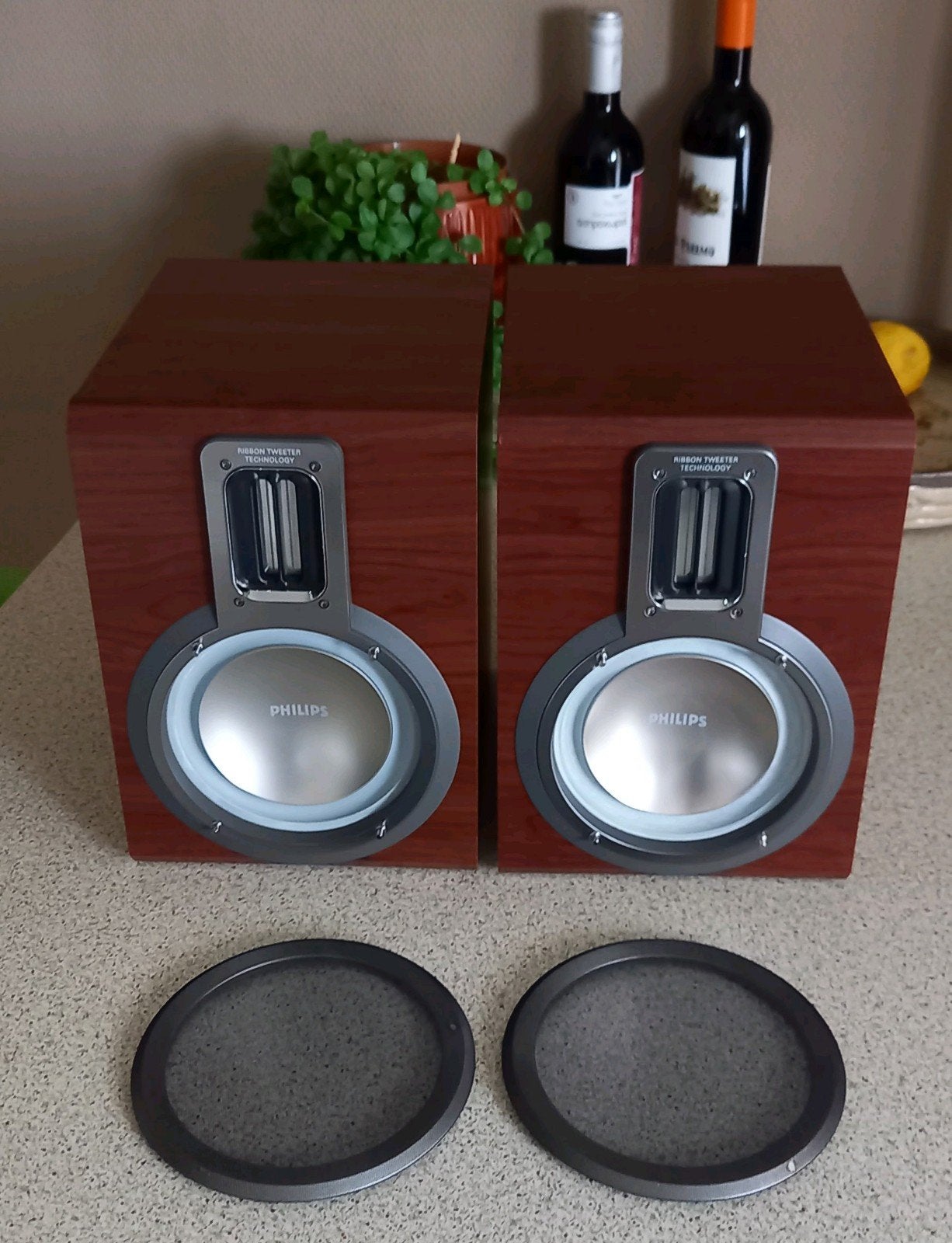 Philips boekenplank luidsprekers met ribbon tweeters, Audio, Tv en Foto, Philips, Gebruikt, Ophalen of Verzenden, 60 tot 120 watt