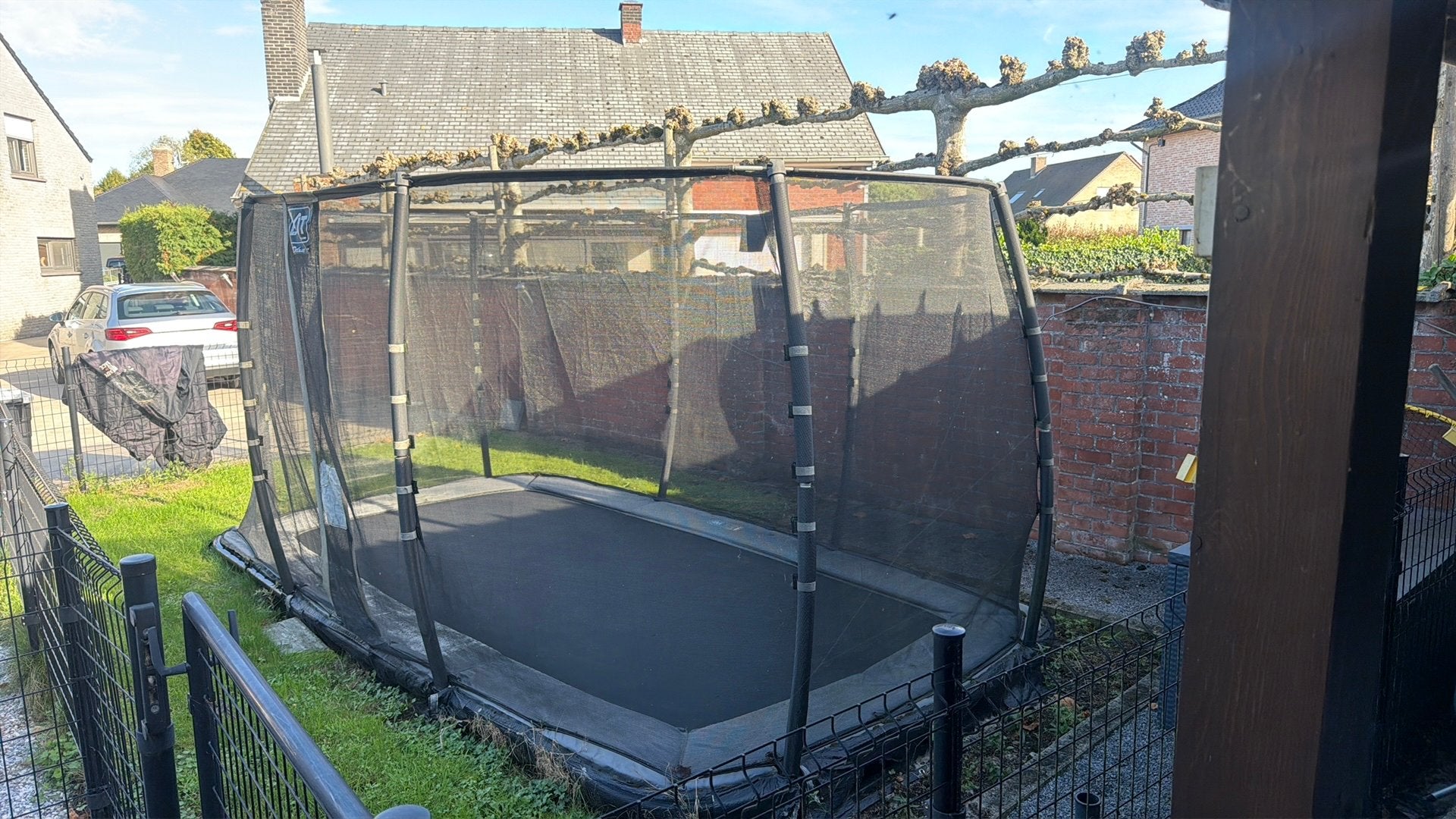 Inbouw trampoline met veiligheidsnet, Kinderen en Baby's, Ophalen, Gebruikt