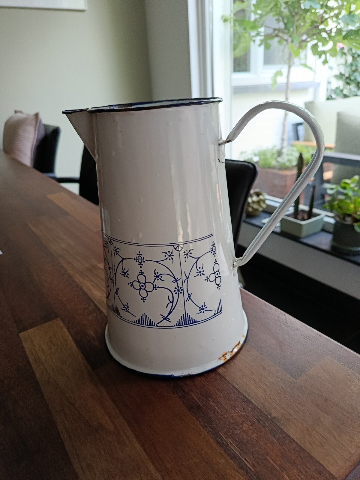 Vintage emaille kan, Antiek en Kunst, Ophalen