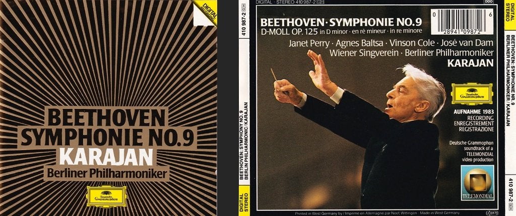 Beethoven Symphonie n° 9  par Karajan, Enlèvement ou Envoi, Symphonie, Comme neuf, Beethoven