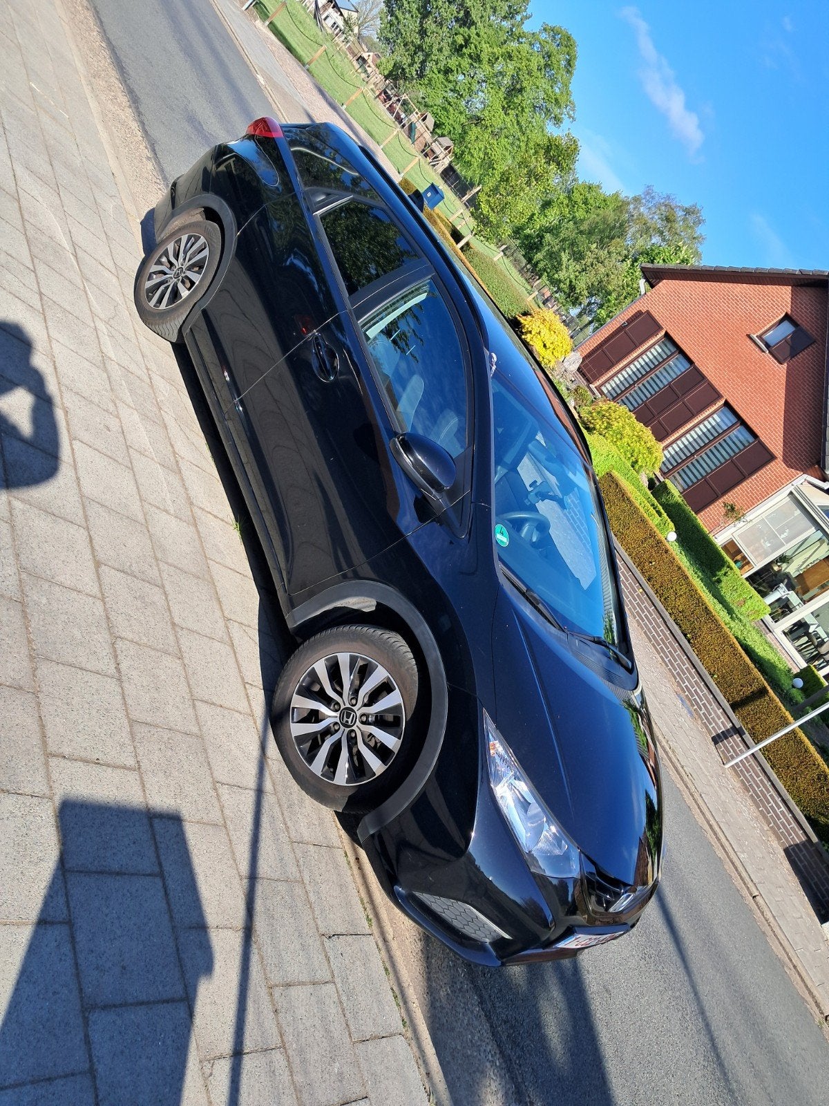 Honda civic tourer 1.6 dtec, Auto's, Voorwielaandrijving, Euro 5, Stof, Zwart