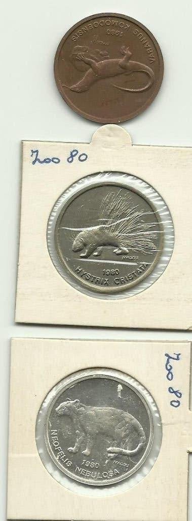 MUNTENSET ZOO ANTWERPEN 1980, Postzegels en Munten, Ophalen, Setje, Zilver, Overig