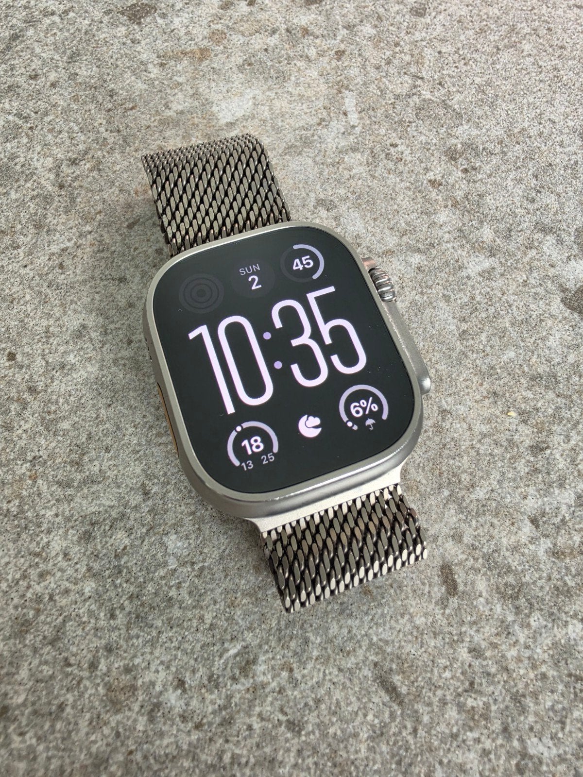 Apple Watch Ultra 2 + Titanium Milanese Loop L, Ophalen, Apple Watch, IOS, Zo goed als nieuw
