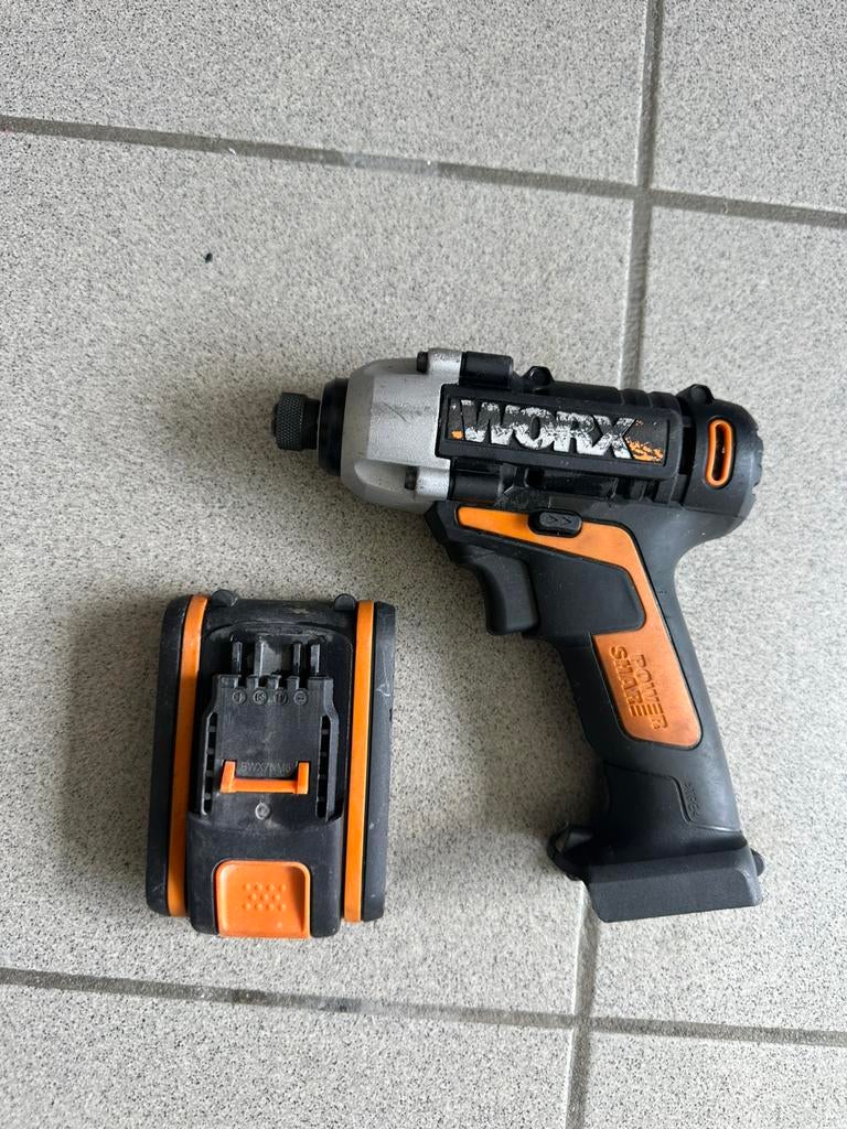 Slagschroevendraaier WORX met of zonder batterij, Doe-het-zelf en Bouw, Gereedschap | Boormachines, Ophalen, Gebruikt